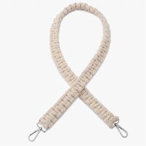 NEW JEN & CO. women's knotted guitar strap crossbody purse strap in off white